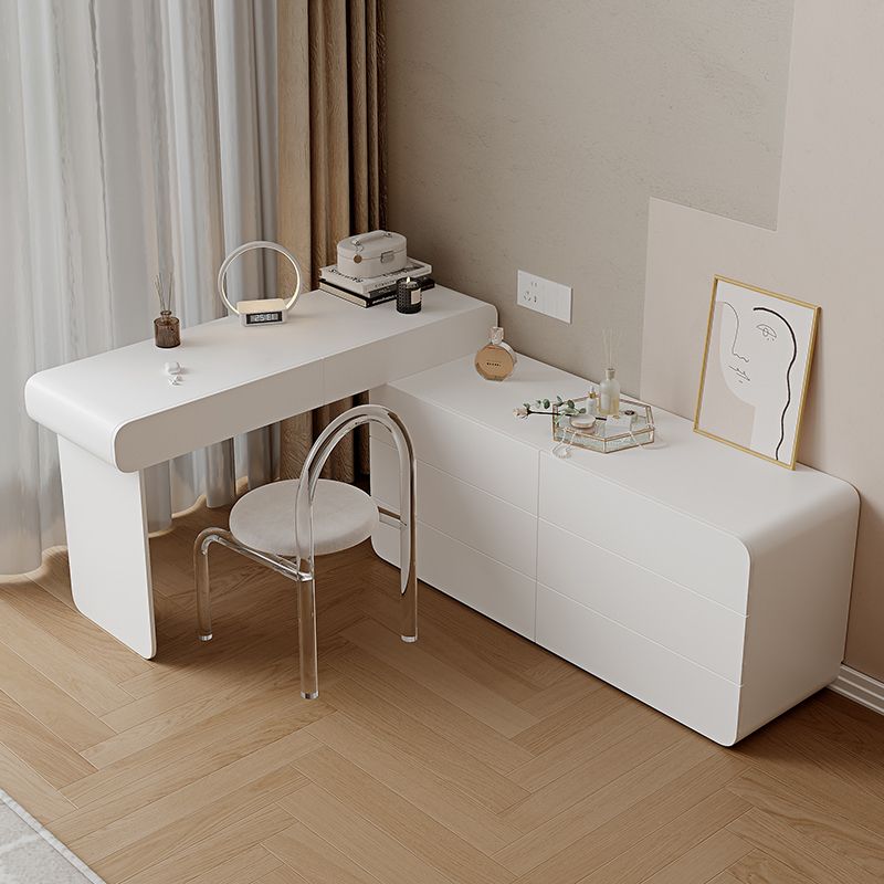 15.74" Wide Make-up Vanity White Makeup Vanity Desk Table with 5/8 Drawers