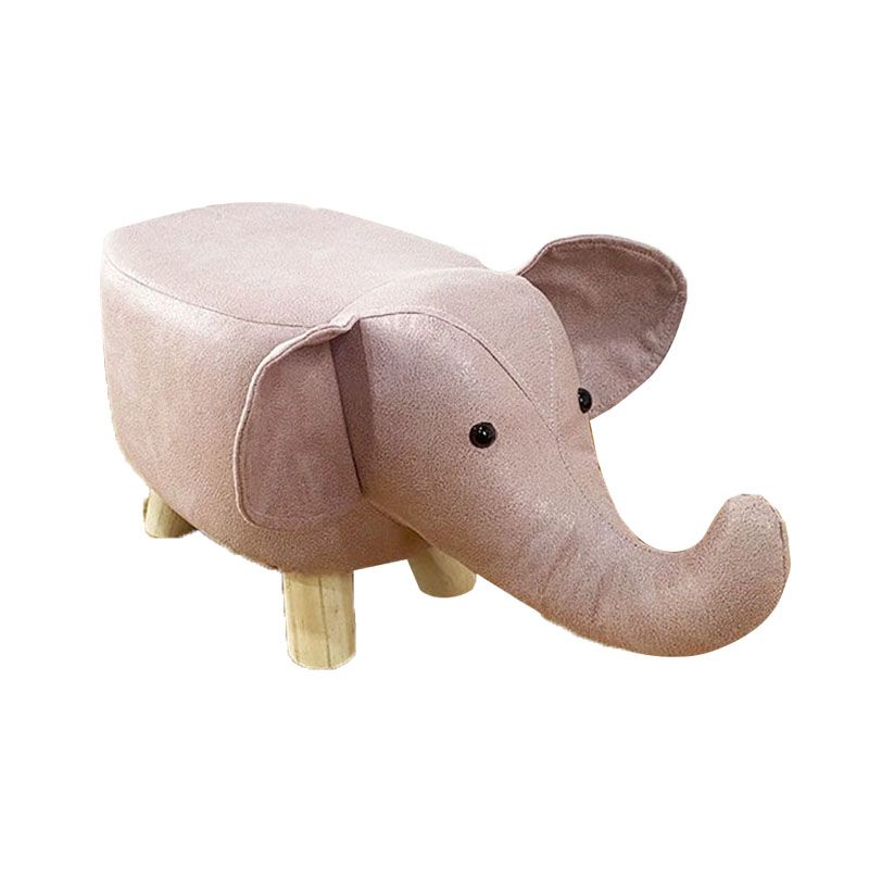 Contemporary Specialty Pouf Faux Leather Upholstered Ottoman