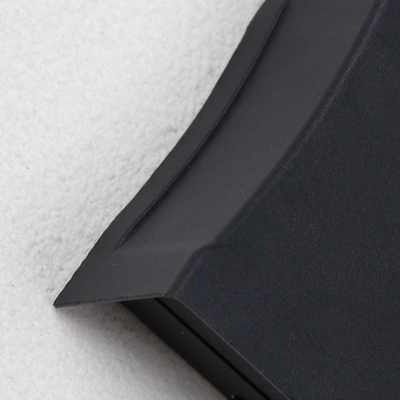 Modern Style Rectangular Wall Sconce Lighting Metal 2 Lights Wall Washer Sconce in Black