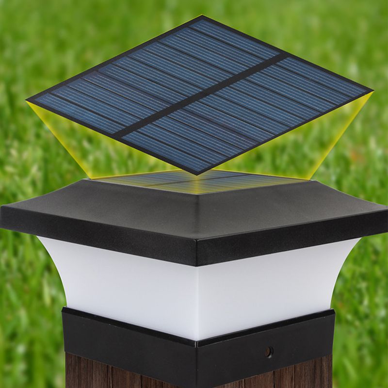 Modern Simple Plastic Outdoor Lamp Square Shape Outdoor Light for Courtyard