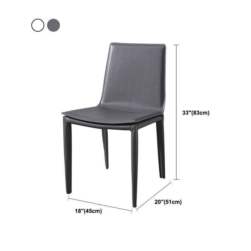 Modern Dining Chairs Armless Dining Chair with Metal Legs for Kitchen