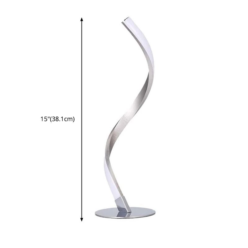 Ribbon Shaped Bedside Night Lamp Metal Decorative LED Table Light for Living Room