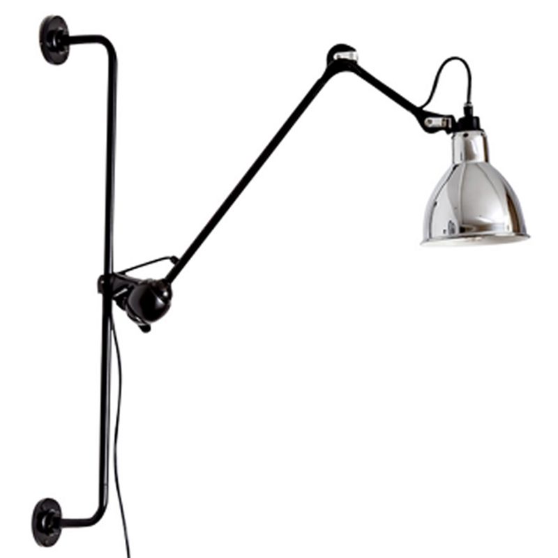 Modern Metal Wall Sconce Linear Shape Reading Wall Light with Aluminum Shade for Bedroom