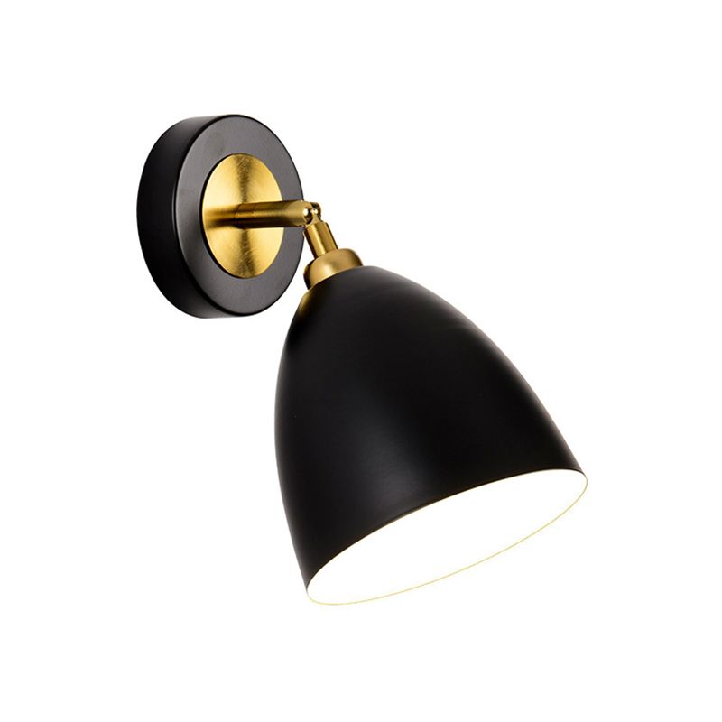 Nordic Style Iron Wall Light Cone Shape Adjustable Wall Lamp for Living Room