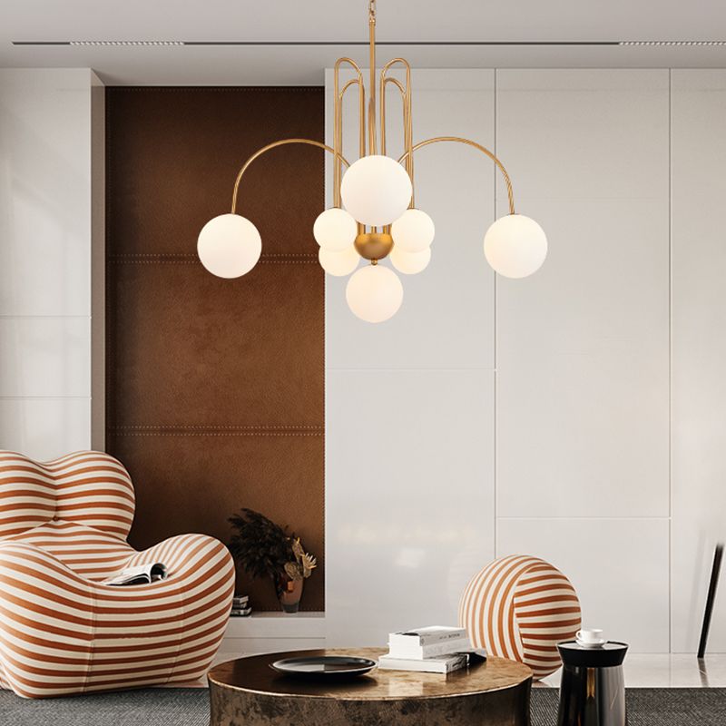 Modern Metal Chandelier Light Fixtures Multi-Head Hanging Pendant Lights for Bedroom