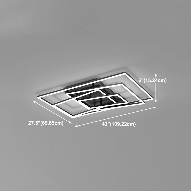 Lampada a filo contemporaneo geometrico 4 lampade a filo in metallo in metallo in nero