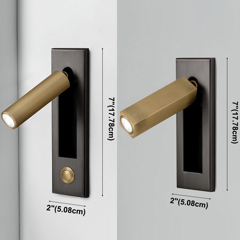 Semplicità contemporanea luce regolabile a parete luce con ombra acrilica per camera da letto