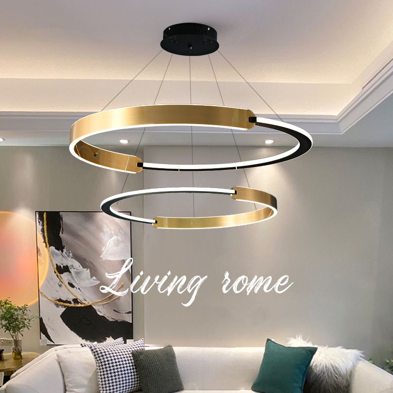 Postmodern Chandelier Pendant Light Round Suspension Light for Living Room Dining Room