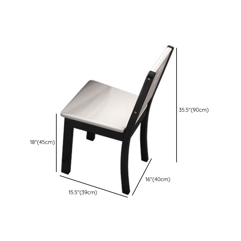 White Foldable Dining Table Set 1/7 Pcs Stone Dinette Set for Dining Room