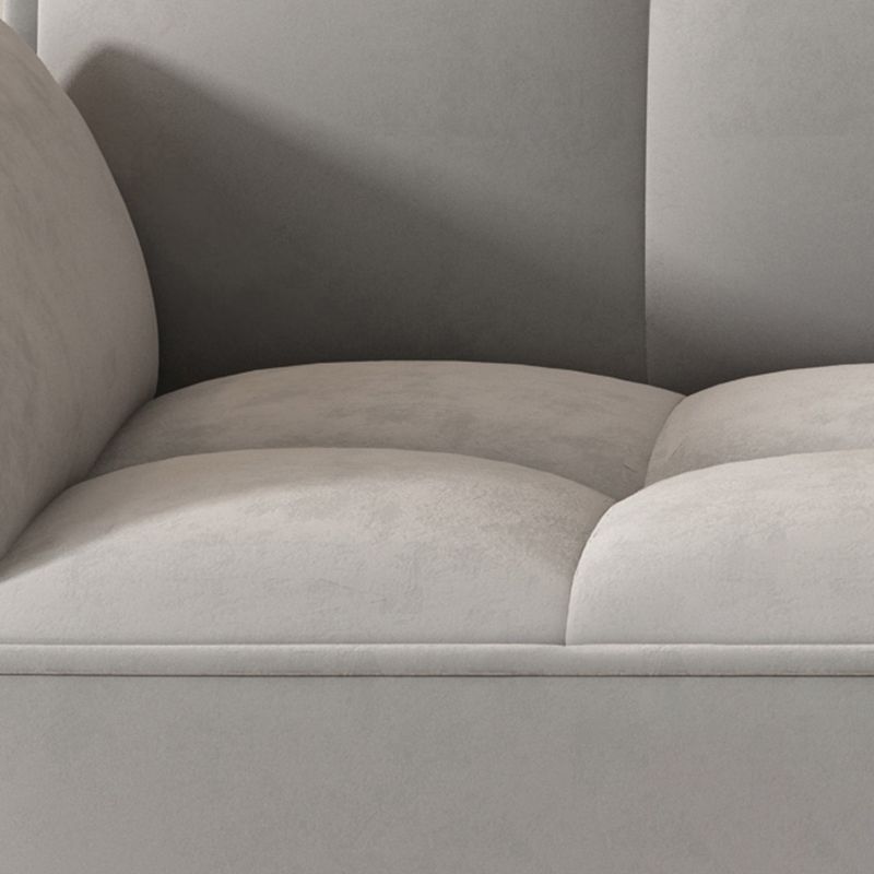 Contemporary Faux Leather and Velvet Reclining Convertible Settee Couch