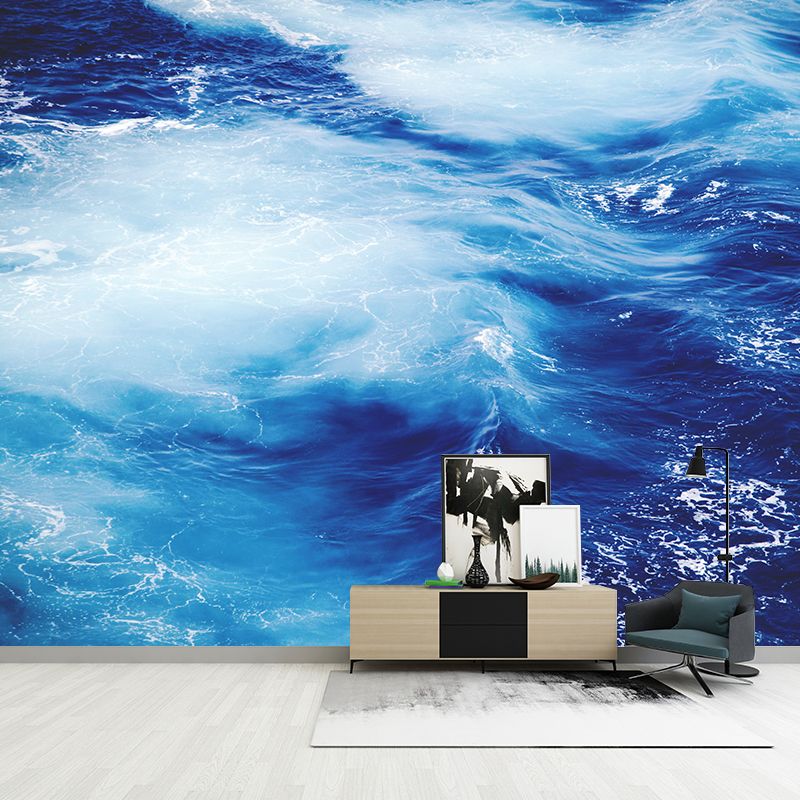 Sea Wall Mural Decal Moisture Resistant Modern Wallpaper for Sitting Room