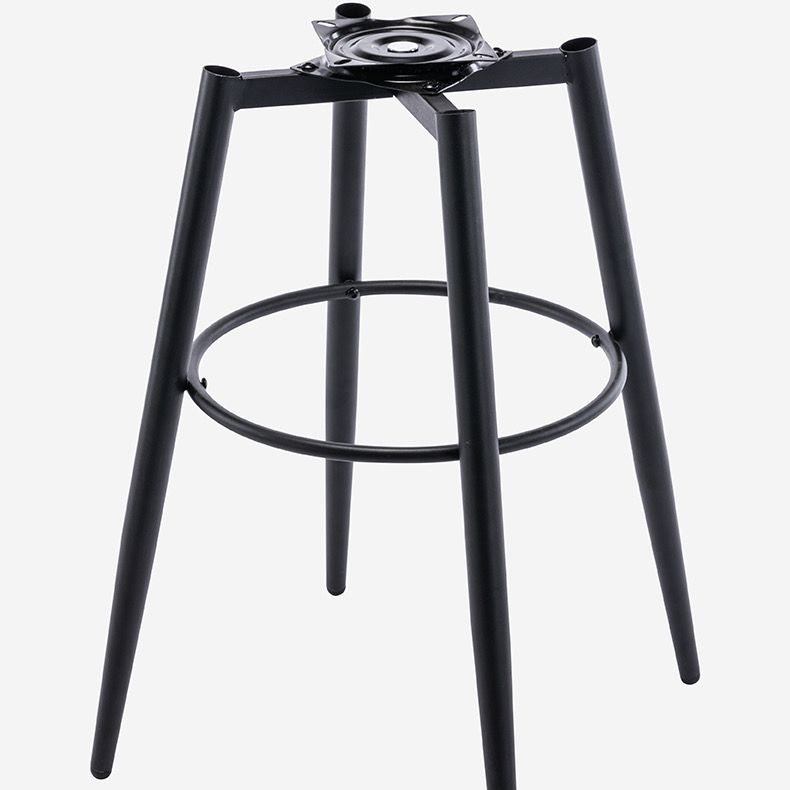 Modern Low Back Counter Stool Faux Leather Armless Bar Chair