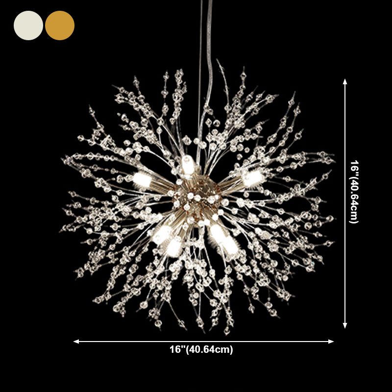 Glowworm Chandelier Light Fixtures Modern Multi-Head Hanging Pendant Lamps for Living Room
