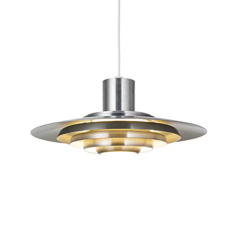 Dikke metalen schijf schaduw hanglamp moderne stijl in verlichting voor eetkamer