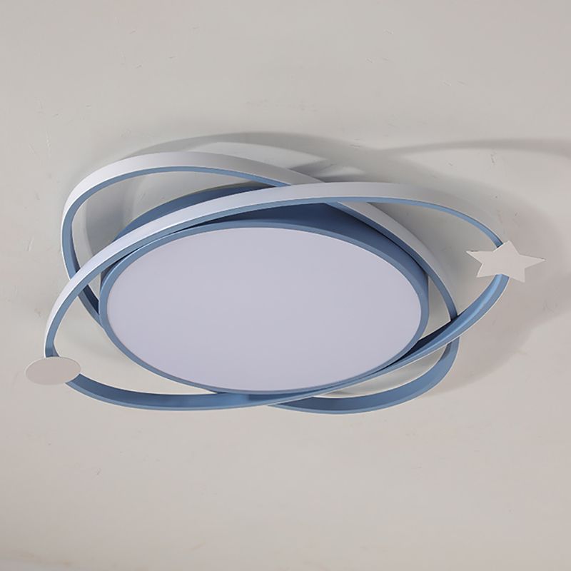 Metal Geometric Flush Mount Light Lovely Colorful 3 Lights Ceiling Light for Kid's Room