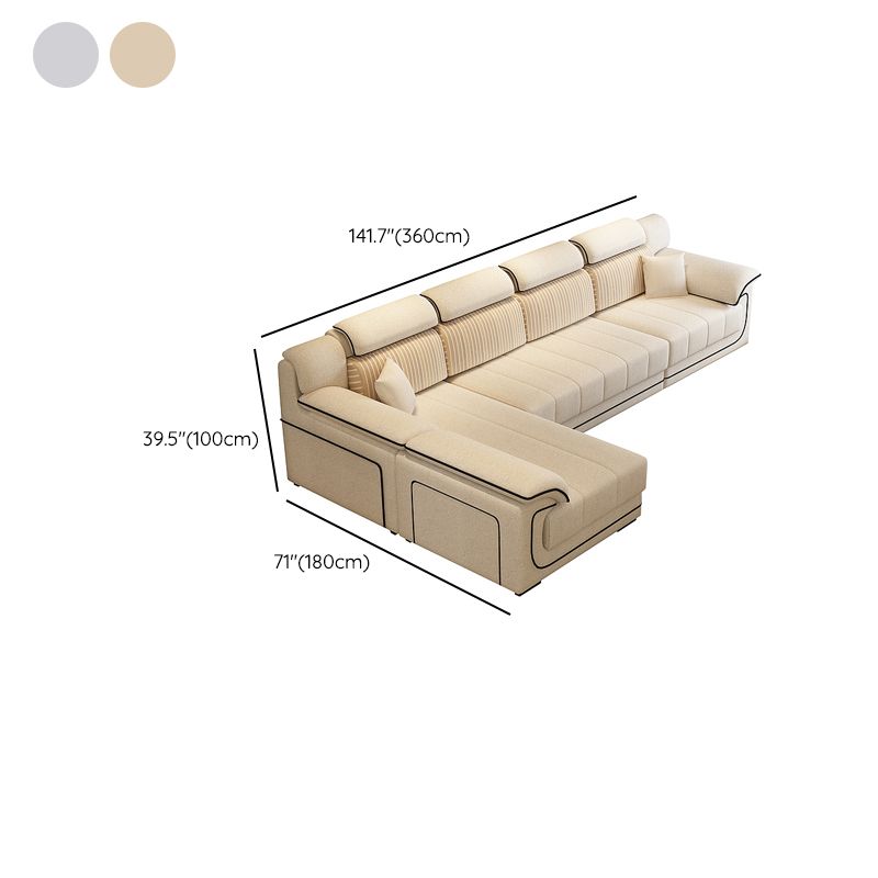 Scandinavian 39.37 " H Pillow Top Arm Sofa & Chaise for Living Room