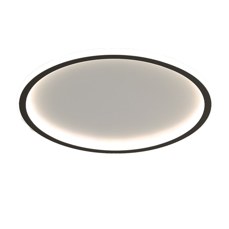 Round LED Ceiling Light Modern Ceiling Mount Lamp with Silica Gel Shade for Bedroom