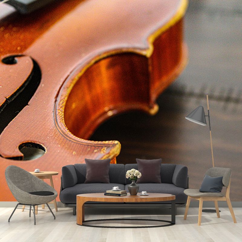 Violin Music Horizontal Photography Guitar Mural Decorative Eco-friendly for Wall Decor