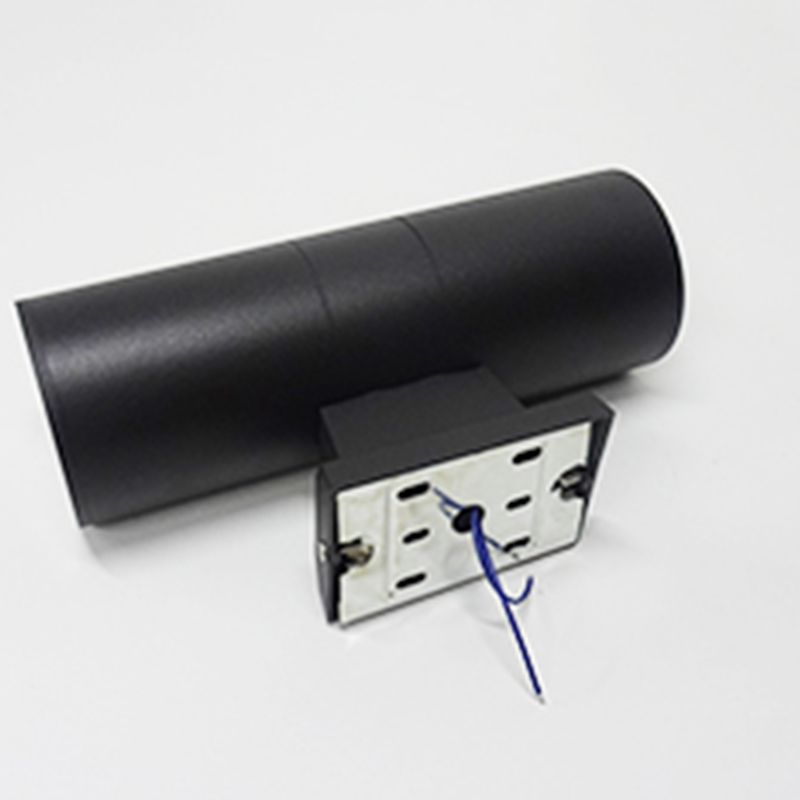 Contemporary Black Wall Light Cylinder 2 Lights Wall Washer with Aluminum for Outdoors