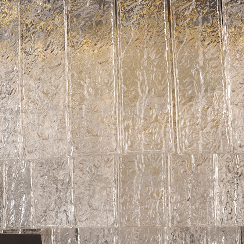 Luz de lámpara de múltiples niveles contemporáneas lámparas de araña colgantes de vidrio para cafetería