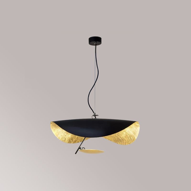 Black Gold Metal Hanging Light Postmodern Style Pendant Light Hanging Light for Cafe