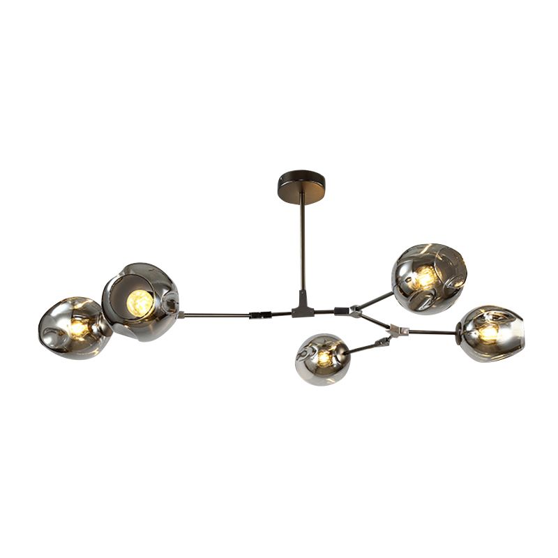 Modern Style 3/5 Light Chandelier Light Branching Style Glass Shade Ceiling Light