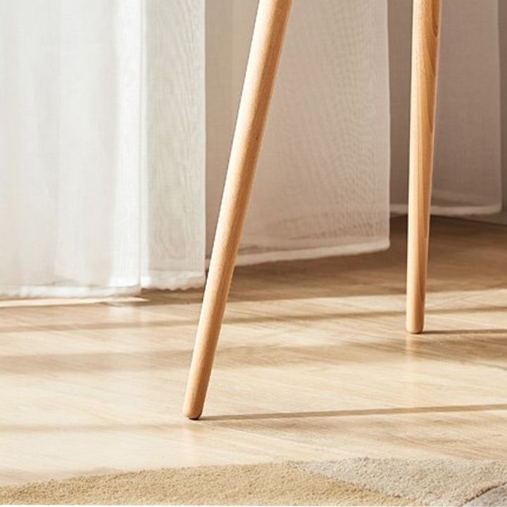 Contemporary Wood 3 Legs Round Living Room Accent Side Table