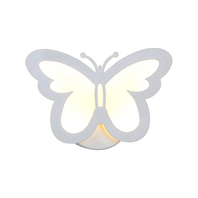 1-Light Geometric Wall Mount Light Modern Style Metal Wall Mount Lighting in White