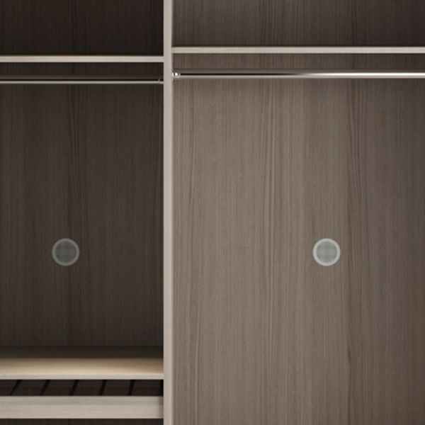 Sliding Contemporary Wardrobe Armoire Wooden Storage Cabinet with Shelves