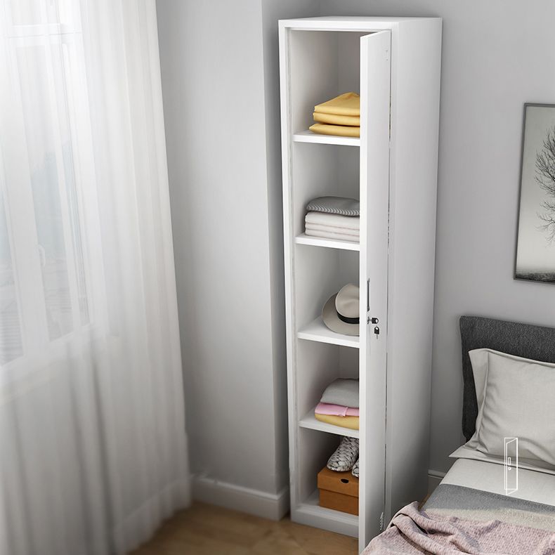 Contemporary Metal Wardrobe Armoire Hinged Wardrobe Closet for Home