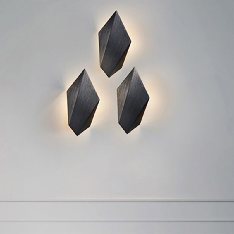 Metal Geometric Wall Mounted Light Postmodern 1 Light Black/Grey/White Sconce Light Fixture