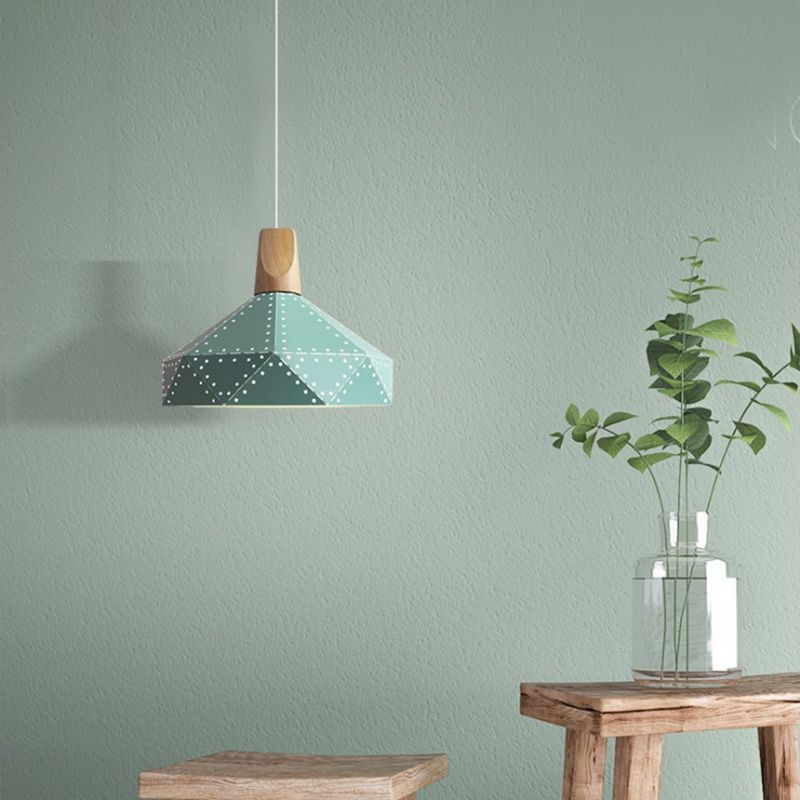 Metal Hanging Light Nordic Style Macron Color Pendant Light Geometric Hanging Light for Kitchen