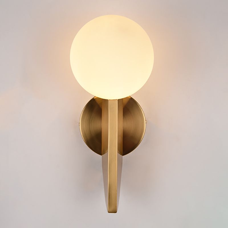 Modern Style Wall Mount Light Household Glass Shade Wall Sconce Light for Bedroom