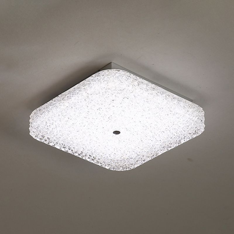 Modern LED Ceiling Mount Light Close to Ceiling Lamp with Glass Shade for Living Room