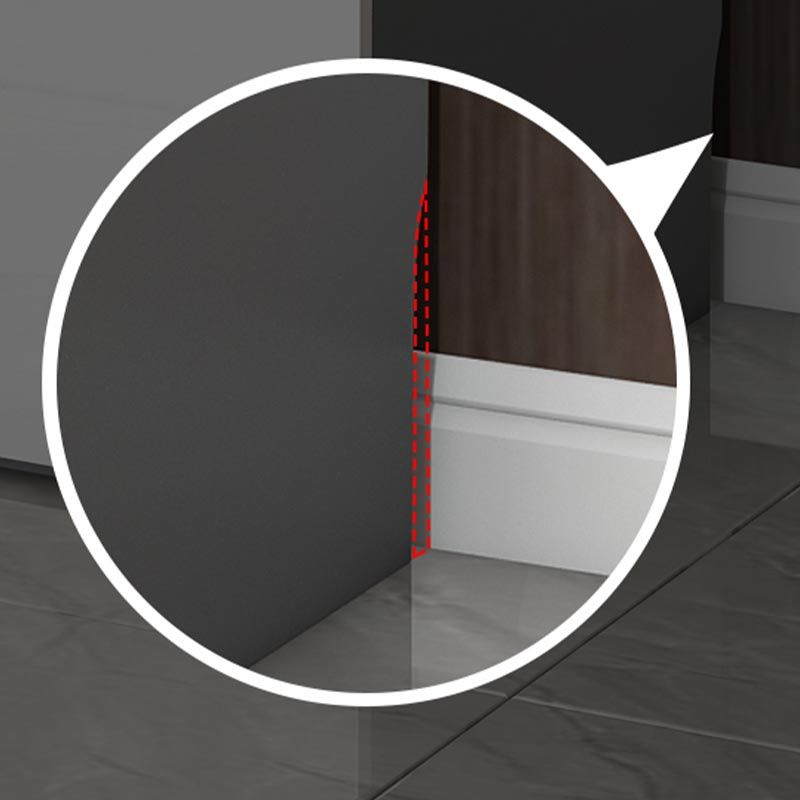 Modern Rectangle Wardrobe Cabinet Wooden White Cabinet with Clothes Rail