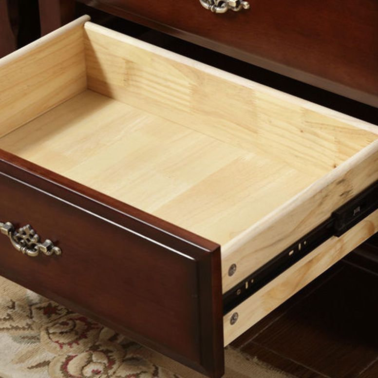 Dark Brown 3/4/5 Drawer Chest 26.57" Wide Solid Wood Accent Chest