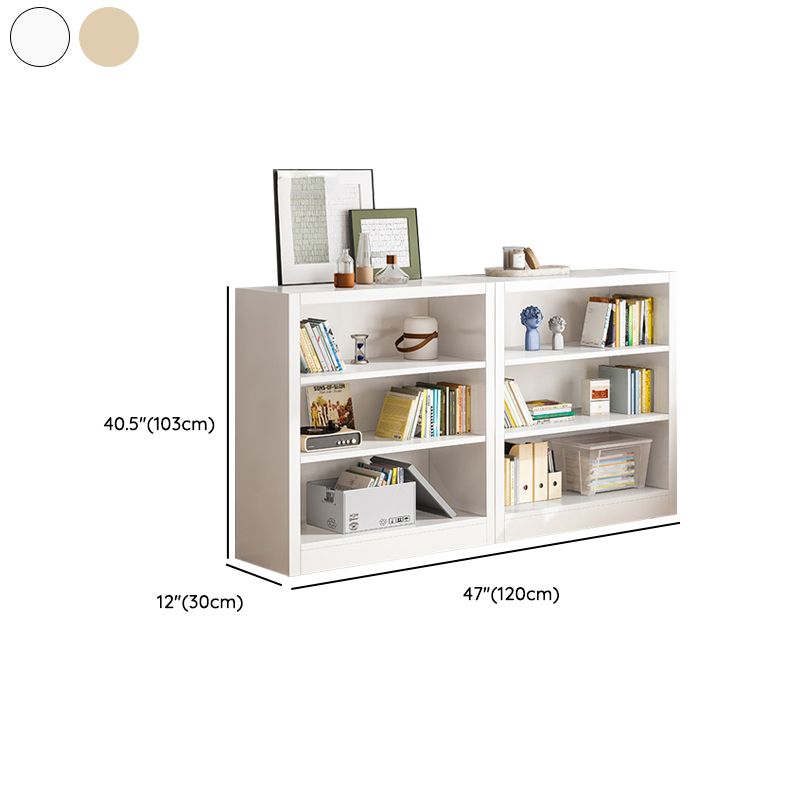 Scandinavian Shelf Manufactured Wood Standard Kids Bookcase in Natural/White