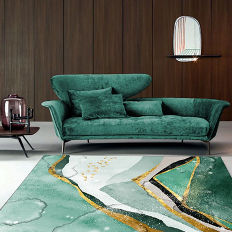 Noordse woonkamer vloerkleed multi-gekleurde kleurgeblokkeerde gebied tapijt polyster niet-slip rug achterste gemakkelijke verzorging indoor tapijt