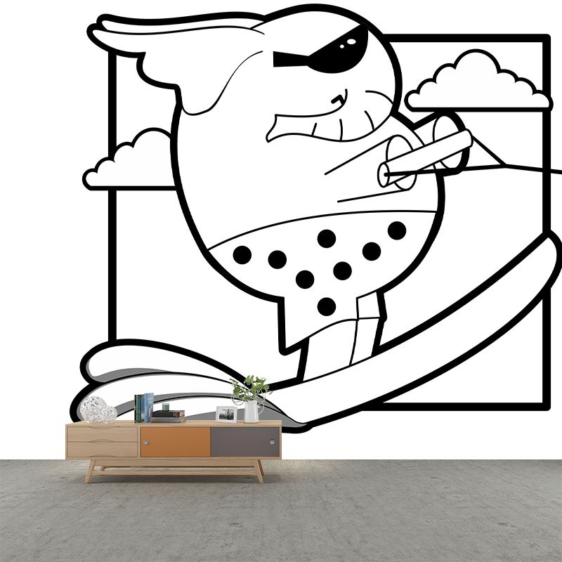 Cartoon Illustration Mural Decorative Eco-friendly for Home Decor