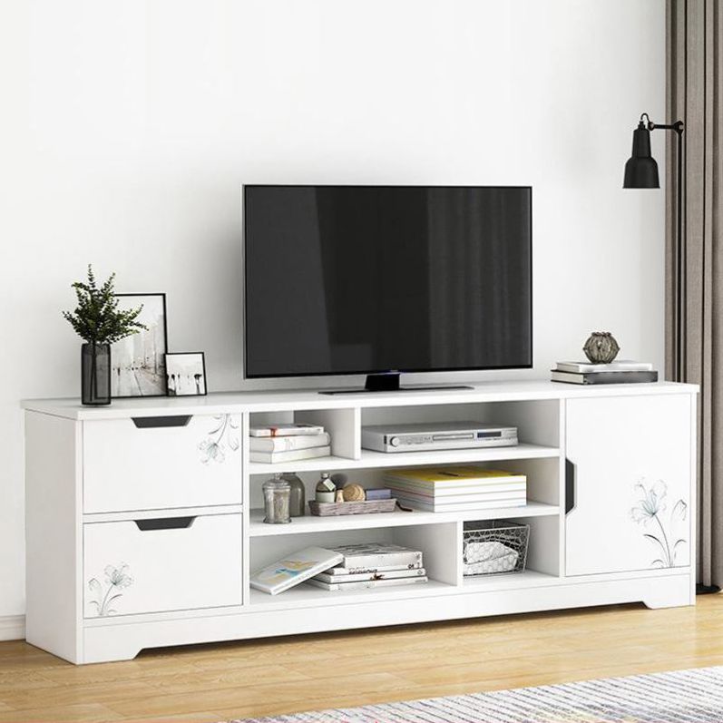 Scandinavian TV Media Stand Engineered Wood TV Stand Console