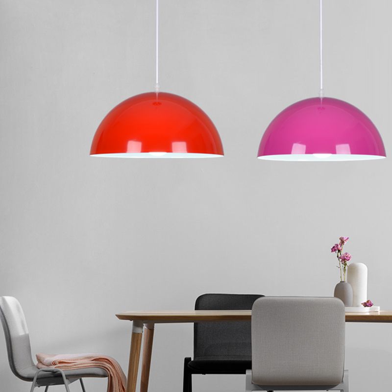 Colorful Metal Hanging Light Nordic Style Pendent Lighting Fixture for Sitting Room