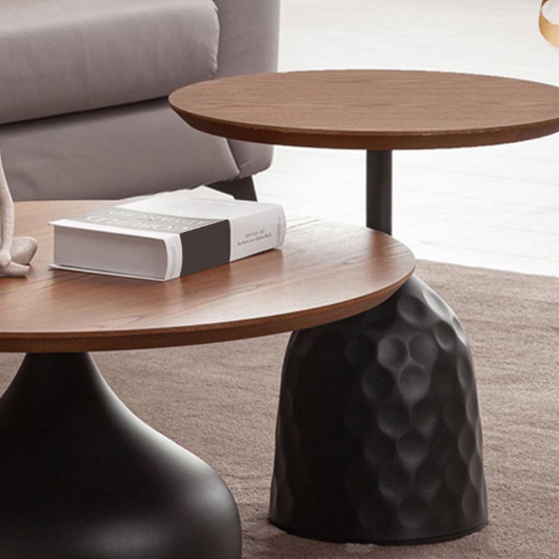 Pedestal Coffee Table Contemporary Solid Wood Coffee Cocktail Table