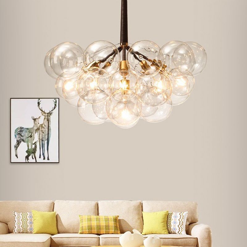 Bubbles Glass Pendant Lighting Fixture Minimalist Style Chandelier Pendant Light