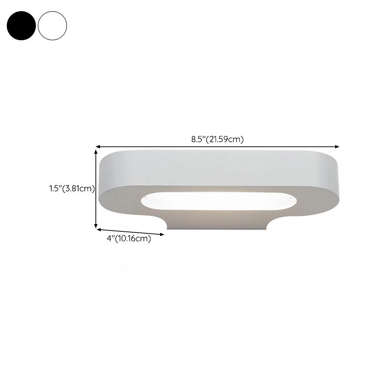 Modern Simple Aluminum Vanity Light Ellipse Shape Vanity Lamp for Shower Room