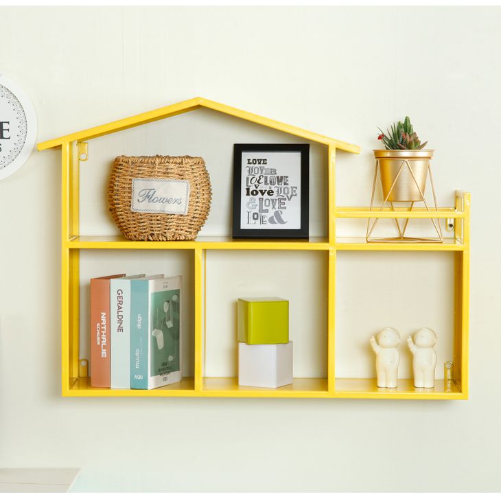 Libreria montata a parete di ferro scandinavo libreria orizzontale, 31,5 "l x 7,9" w x 21,7 "h