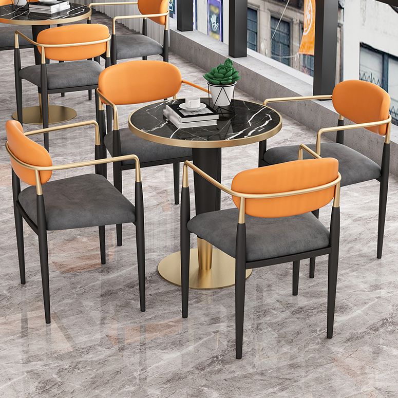 Stile glam 1/2/3/4/5 pezzi set da pranzo set da pranzo per soggiorno nero per soggiorno