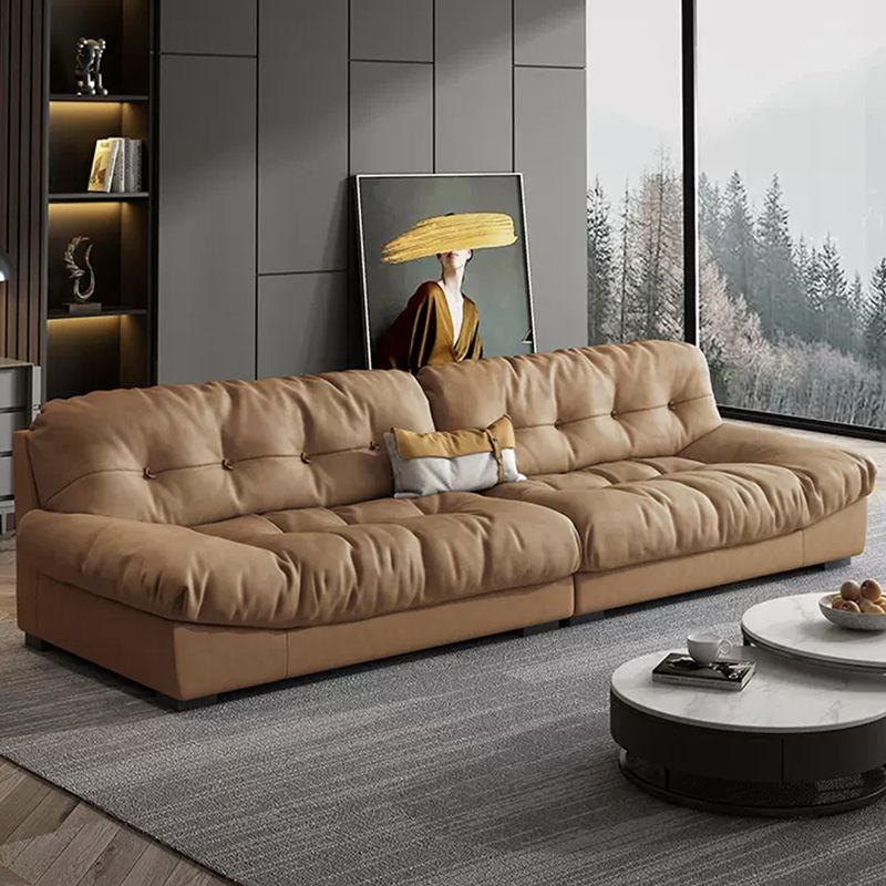 Contemporary Fabric Living Room Armless Tufted Split-Back Seating