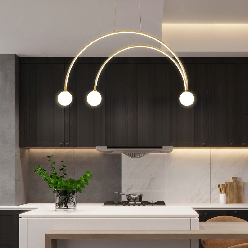 Modern Style Pendant Light LED Ball Shade Chandelier Light for Dining Room Kitchen