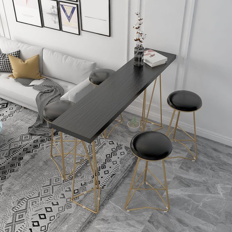 Solid Wood Bar Table Rectangle Dining Table for Kitchen Living Room Coffee Room