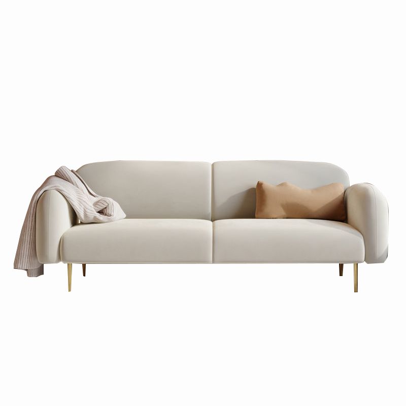 Modern Style Round Armrest Sponge/latex Cushion Pink/white/Hussey/green Fabric Sofa